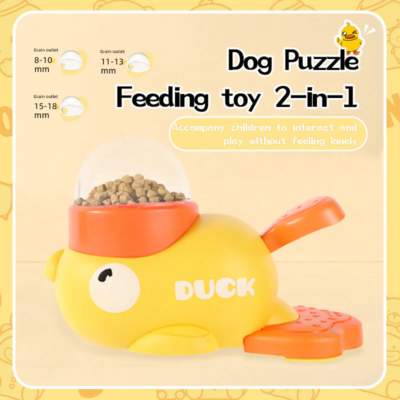 Duck Interactive pet Feeder Toy-Slow feeder for cats and Dogs