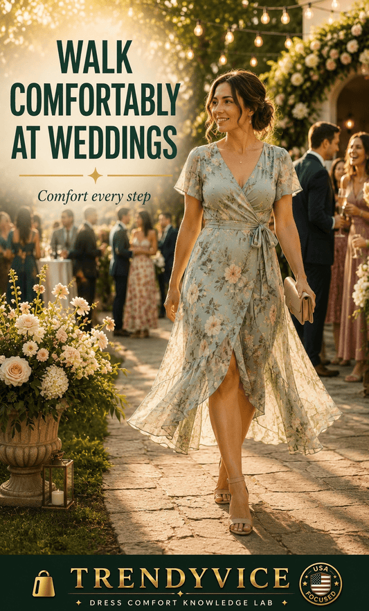 How to Walk Comfortably in Dresses at Weddings - Trendy Vice