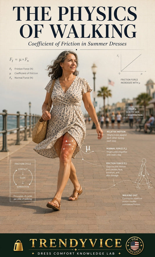The Physics of Walking: Coefficient of Friction in Summer Dresses - Trendy Vice