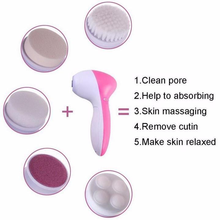 5 in 1 Electric Facial Cleansing Brush Set - premium - Trendyvice worldwide