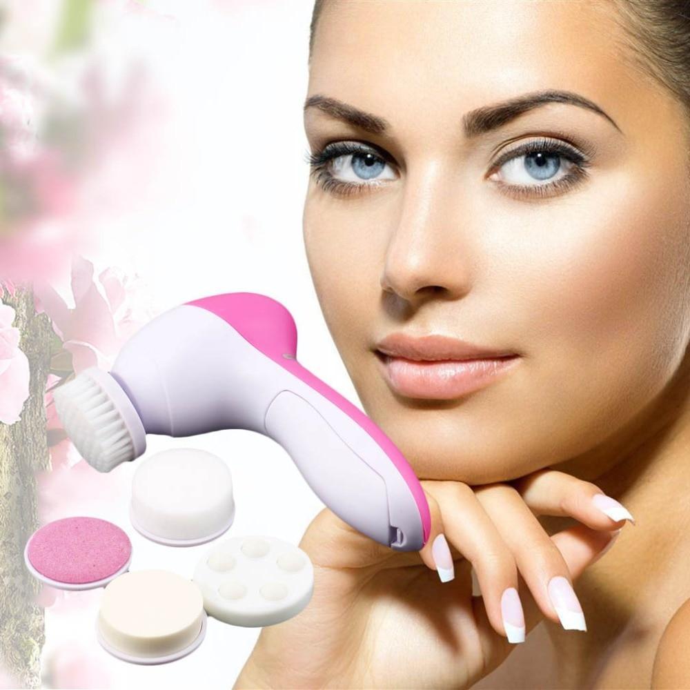 5 in 1 Electric Facial Cleansing Brush Set - premium - Trendyvice worldwide