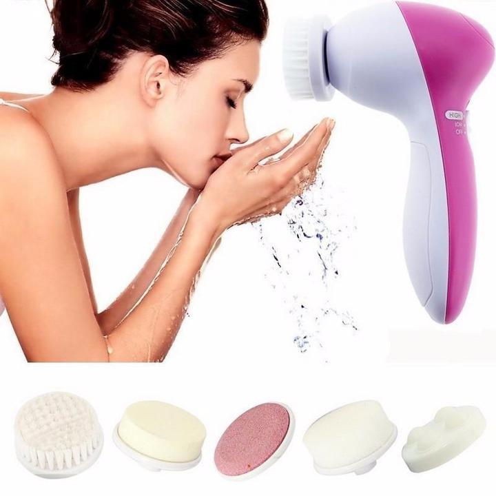 5 in 1 Electric Facial Cleansing Brush Set - premium - Trendyvice worldwide