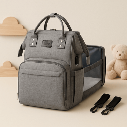 Baby Diaper Bag with USB & Sleeping Crib - premium - Trendyvice worldwide