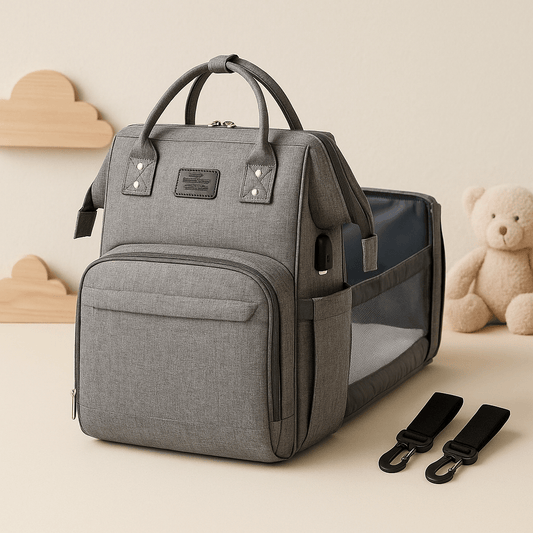 Baby Diaper Bag with USB & Sleeping Crib - premium - Trendyvice worldwide