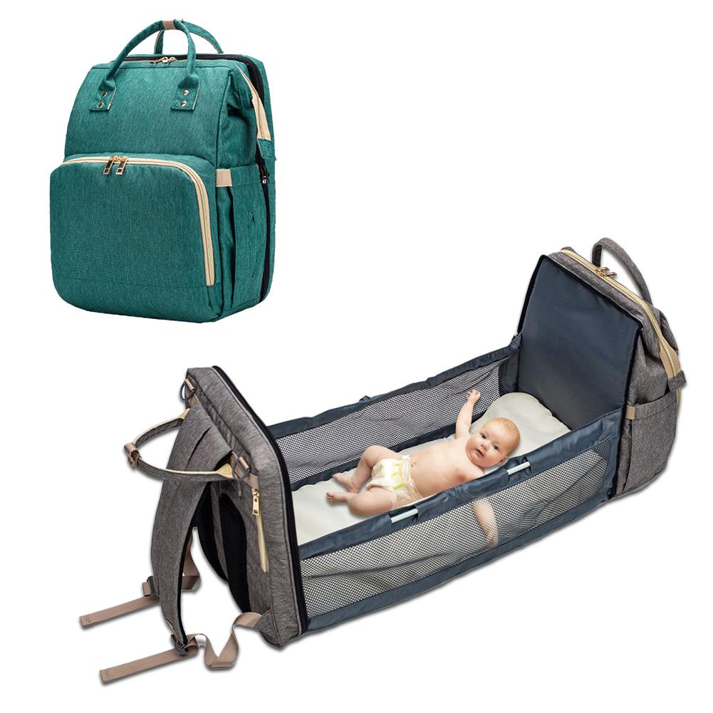 Baby Diaper Bag with USB & Sleeping Crib - premium - Trendyvice worldwide