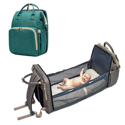 Baby Diaper Bag with USB & Sleeping Crib - premium - Trendyvice worldwide