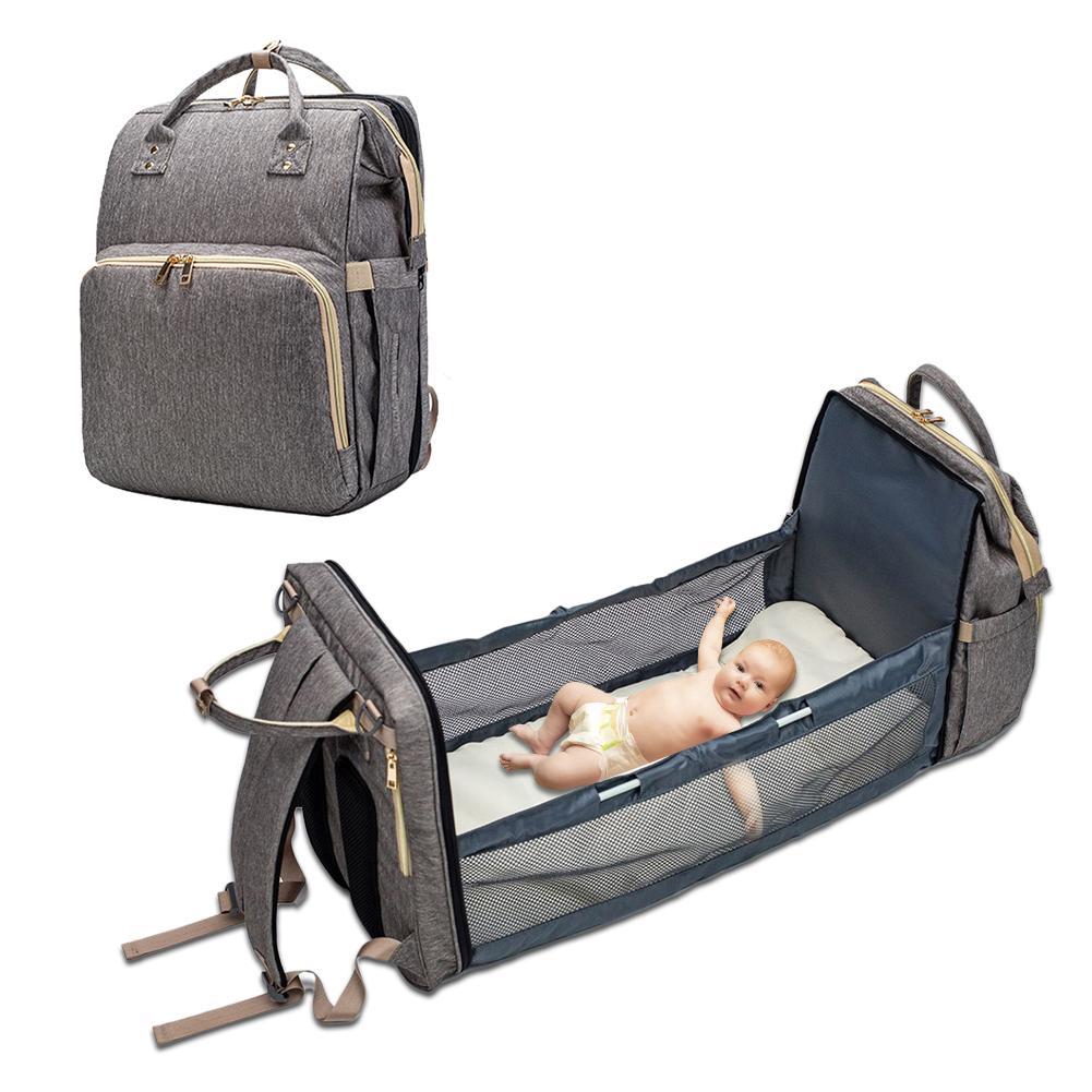 Baby Diaper Bag with USB & Sleeping Crib - premium - Trendyvice worldwide