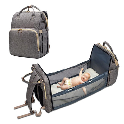 Baby Diaper Bag with USB & Sleeping Crib - premium - Trendyvice worldwide