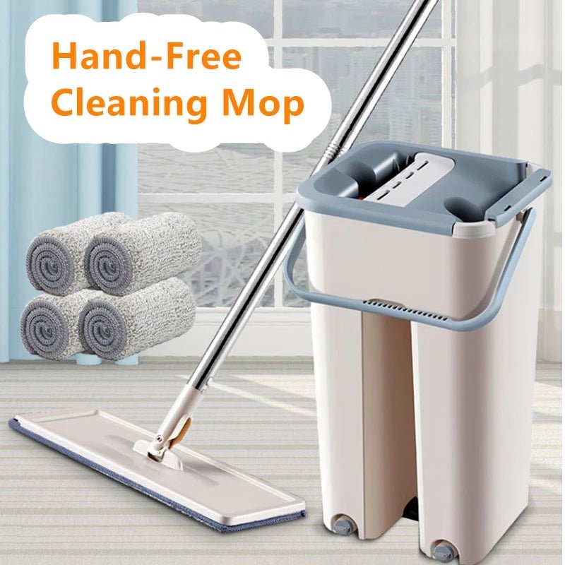 Hands - Free Flat Mop & Bucket Set - premium - Trendyvice worldwide