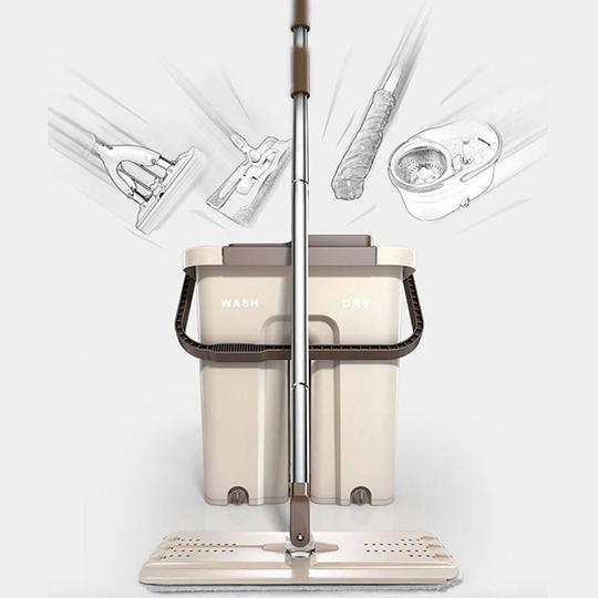 Hands - Free Flat Mop & Bucket Set - premium - Trendyvice worldwide