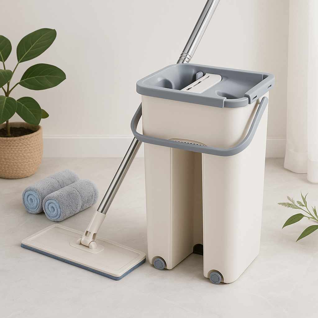 Hands - Free Flat Mop & Bucket Set - premium - Trendyvice worldwide