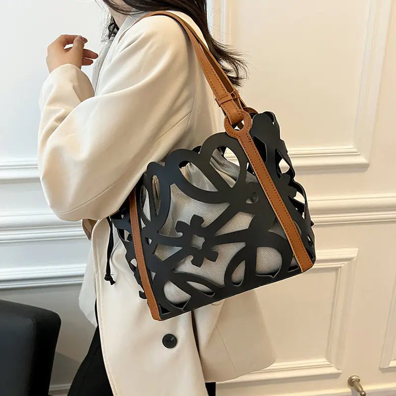 Hollow design Large Capacity Shoulder Handbag for women - premium Handbags - Trendyvice worldwide