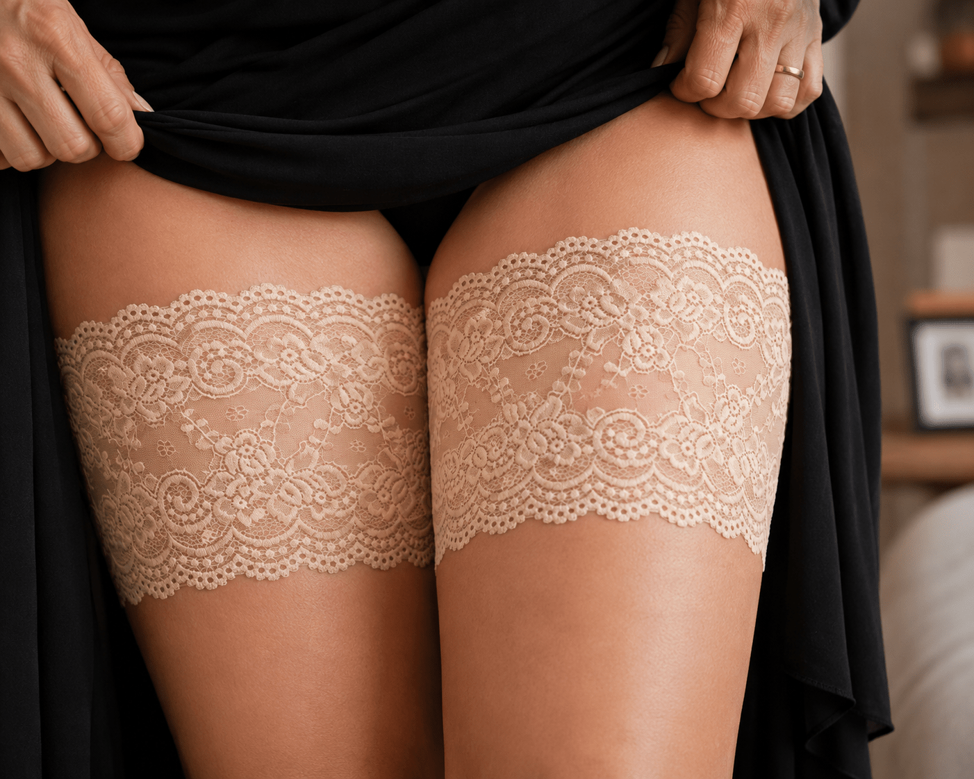 Lace Anti-Chafe Thigh Bands (4-Pack) — Thigh Bands — unbranded object
