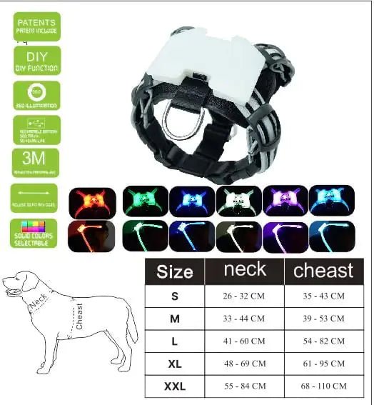 LED USB Rechargeable Silicone Dog Collar - premium - Trendyvice worldwide