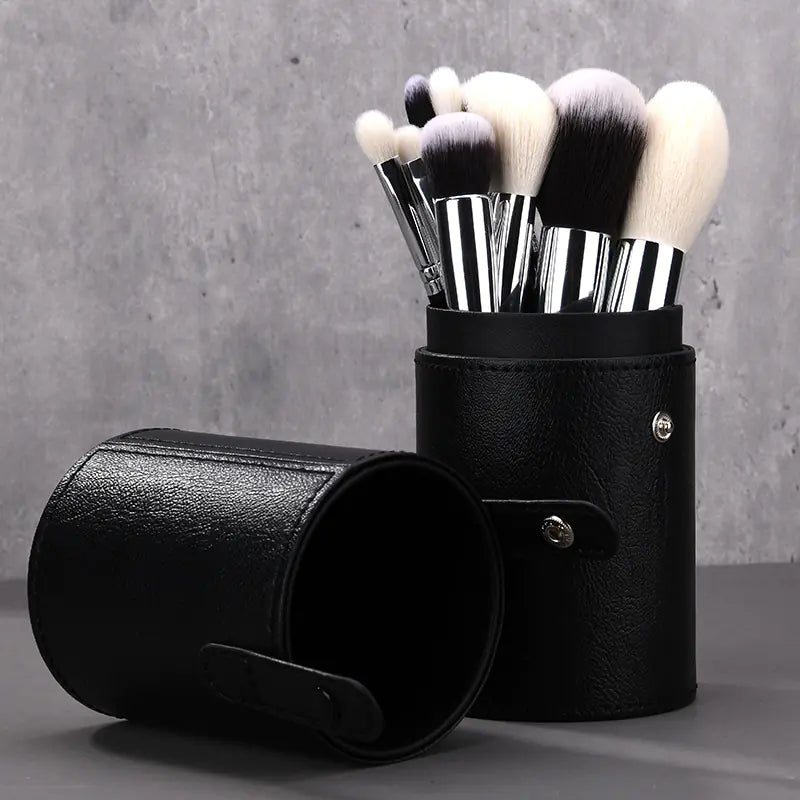 Luxury 12 - Piece Makeup Brush Set With Travel Holder - premium Makeup Brushes - Trendyvice worldwide