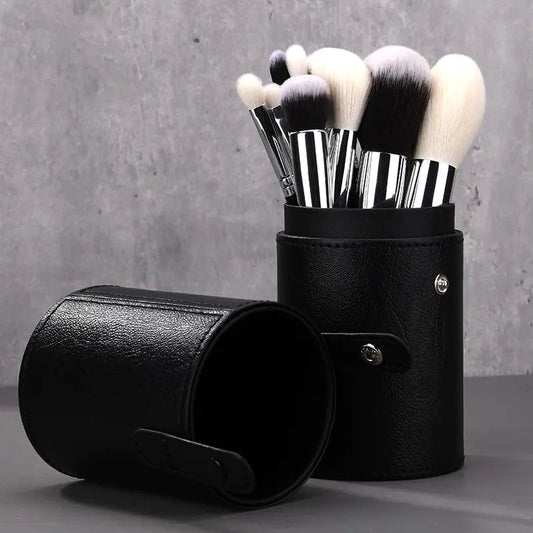 Luxury 12 - Piece Makeup Brush Set With Travel Holder - premium Makeup Brushes - Trendyvice worldwide