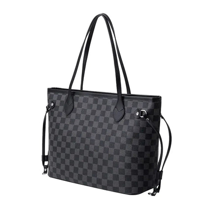 Plaid Tote Bag - Large Capacity Simple Design — — unbranded object