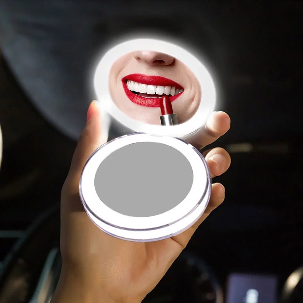 Rechargeable LED Handheld Makeup Mirror - premium - Trendyvice worldwide