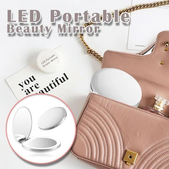 Rechargeable LED Handheld Makeup Mirror - premium - Trendyvice worldwide