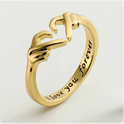 Romantic Heart Hug Ring – Adjustable Couple Jewelry - premium Ring - Trendyvice worldwide