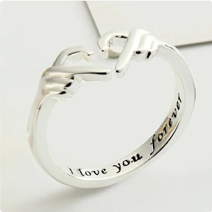 Romantic Heart Hug Ring – Adjustable Couple Jewelry - premium Ring - Trendyvice worldwide