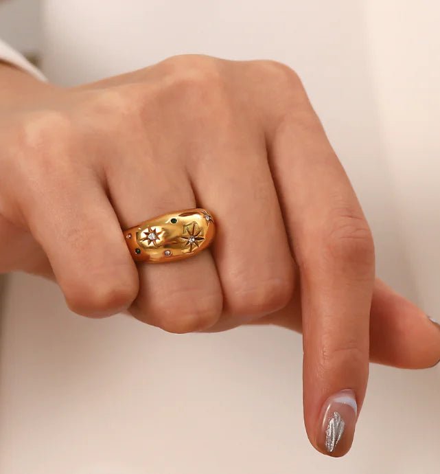 Six - Pointed Zircon Fashion Ring for Women - premium Health & Beauty - Trendyvice worldwide