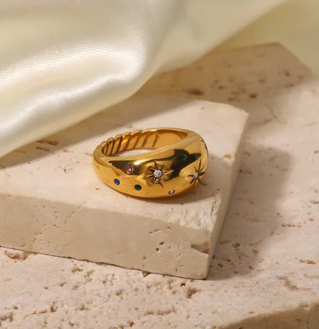 Six - Pointed Zircon Fashion Ring for Women - premium Health & Beauty - Trendyvice worldwide