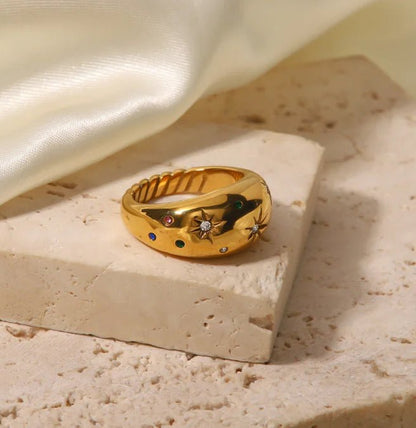 Six - Pointed Zircon Fashion Ring for Women - premium Health & Beauty - Trendyvice worldwide