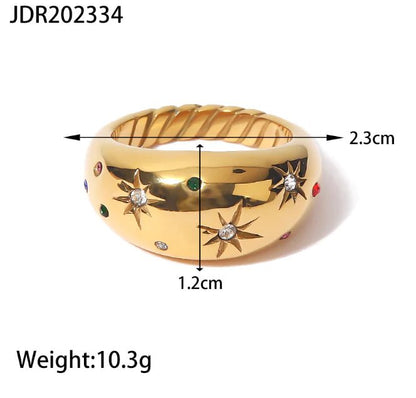 Six - Pointed Zircon Fashion Ring for Women - premium Health & Beauty - Trendyvice worldwide